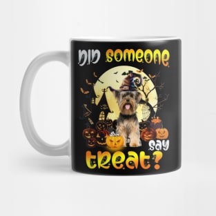 Grey Miniature Schnauzer Did Someone Say Treat Halloween Mug